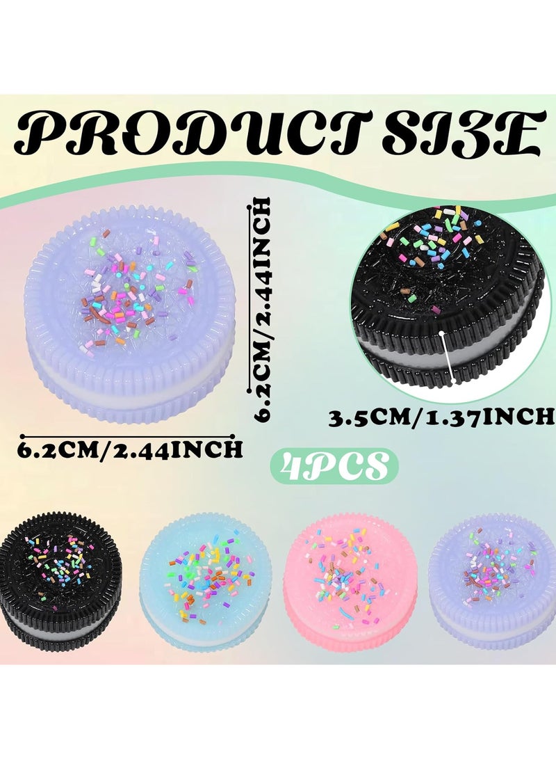 Fidget Toys, Sensory Toy, 4 Pcs Oreo Fidget Toys Stress Relief Squeeze Toy, 2.44 INCH*2.44 INCH In Oreo Soft Stress Toys, for Boys Girls Pressure Relief... - Image 4